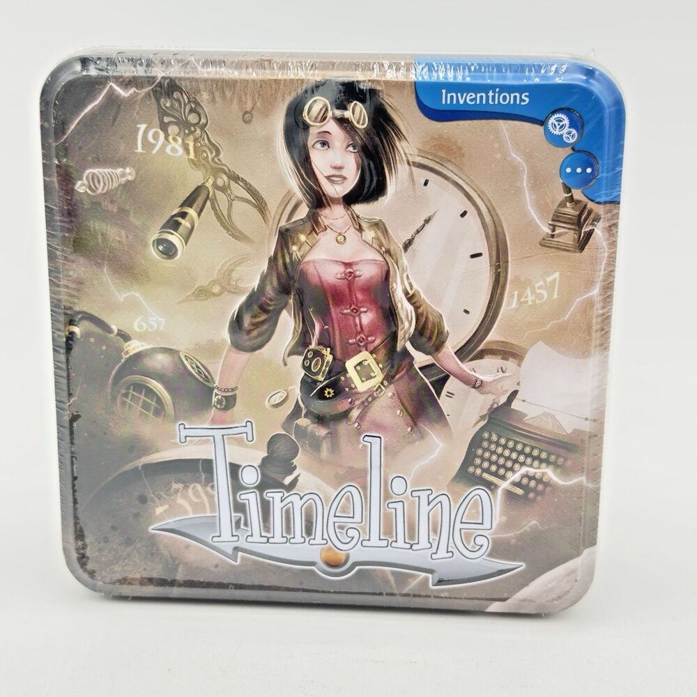 Timeline Card Game Inventions Sealed Cards in Sealed Tin Frederic Henry Asmodee